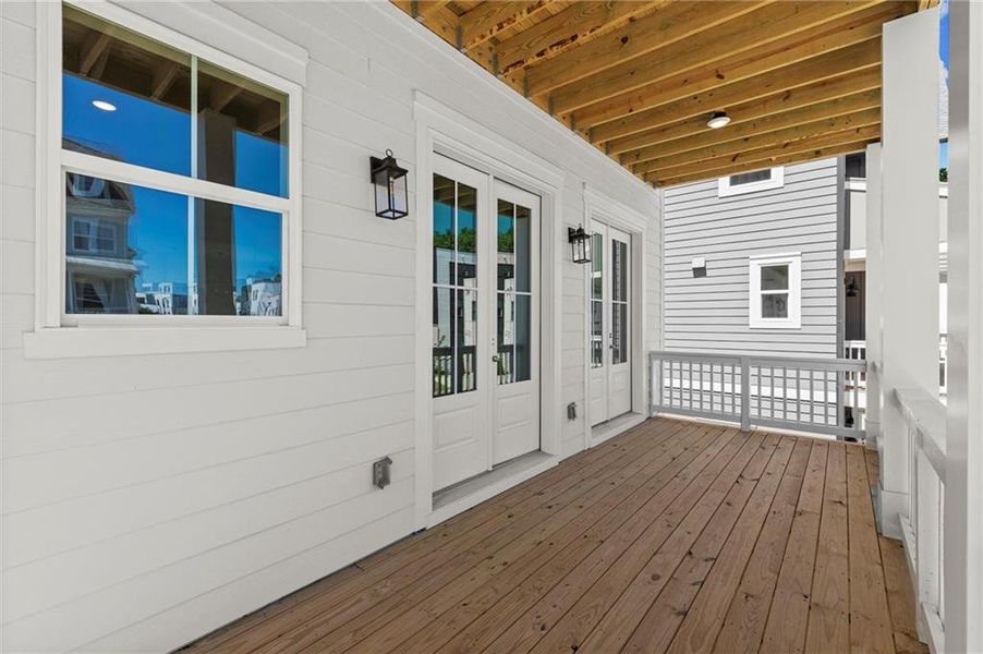 Exterior details and patio area of a home in West Town, Atlanta (Image 28).