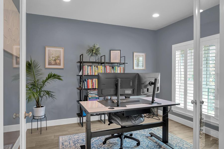 Furnished interior view inside a new home in Grand Central Park 45', Conroe (Image 13).