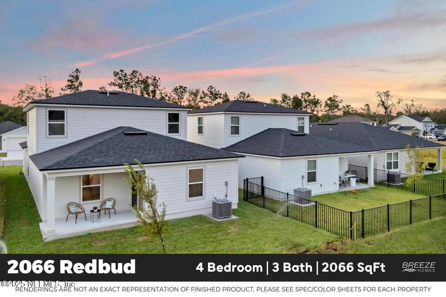 Exterior details and patio area of a home in Walker’s Ridge – Phase II, Jacksonville (Image 2).