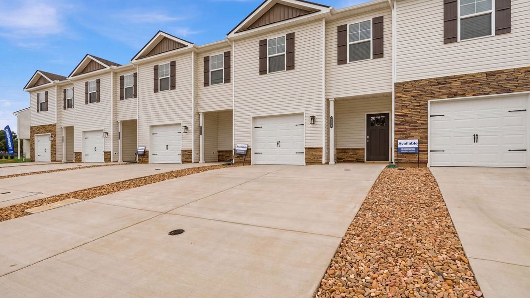Front exterior of a new home in Fieldcrest Acres Townhomes, Blountville, TN, highlighting curb appeal (Image 2). Front exterior of a new home in Fieldcrest Acres Townhomes, Blountville, TN, highlighting curb appeal (Image 2).