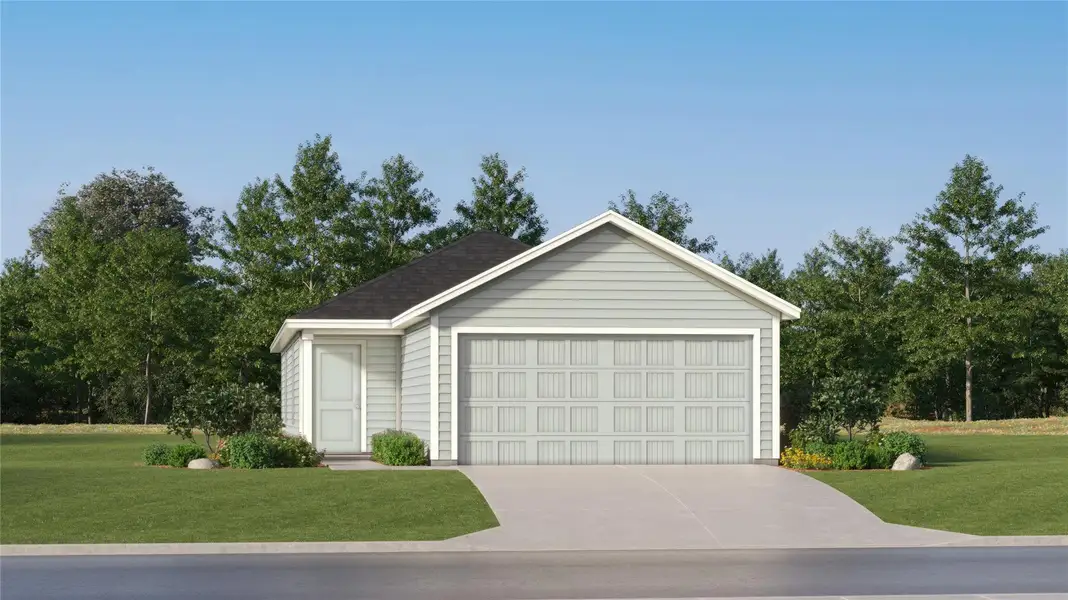 Front exterior of a new home in , Jarrell, TX, highlighting curb appeal (Image 2).