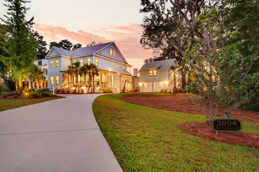 Front exterior of a new home in , Mount Pleasant, SC, highlighting curb appeal (Image 32). Front exterior of a new home in , Mount Pleasant, SC, highlighting curb appeal (Image 32).