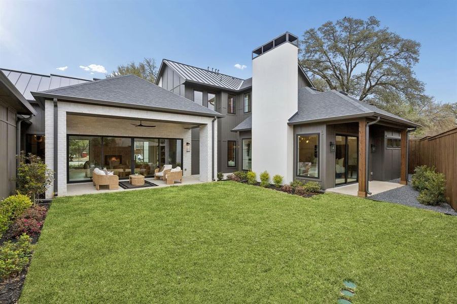 Exterior details and patio area of a home in , Dallas (Image 4). Exterior details and patio area of a home in , Dallas (Image 4).