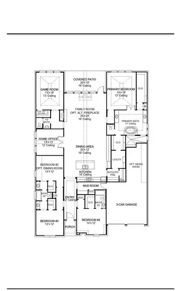 2D floor plan layout of this home in Kresston, Montgomery, TX (Image 4).