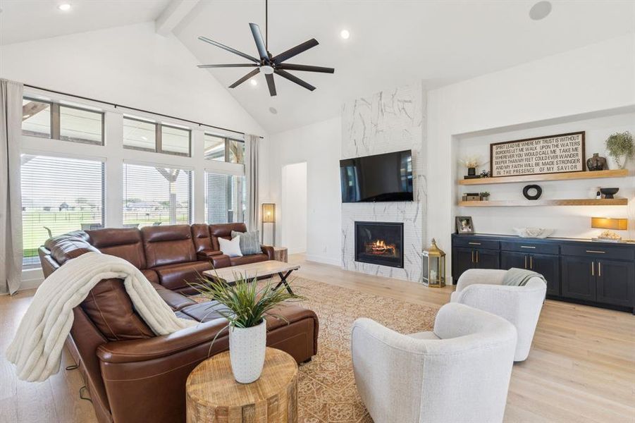 Furnished interior view inside a new home in The Resort on Eagle Mt. Lake, Fort Worth (Image 26). Furnished interior view inside a new home in The Resort on Eagle Mt. Lake, Fort Worth (Image 26).