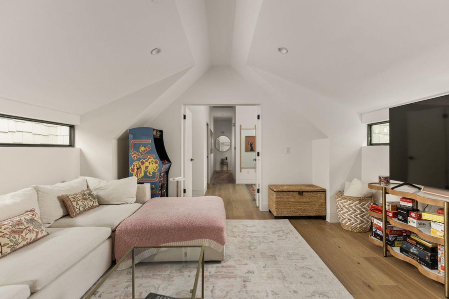 A vibrant game room offers an inviting space for leisure and entertainment. A vibrant game room offers an inviting space for leisure and entertainment.
