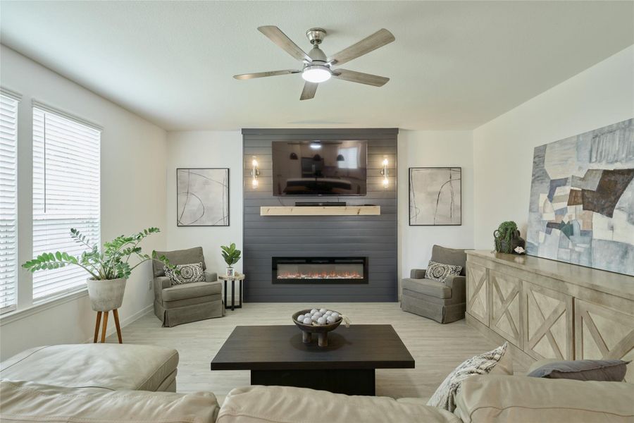 Furnished interior view inside a new home in The Pines At Seven Coves, Willis (Image 5).