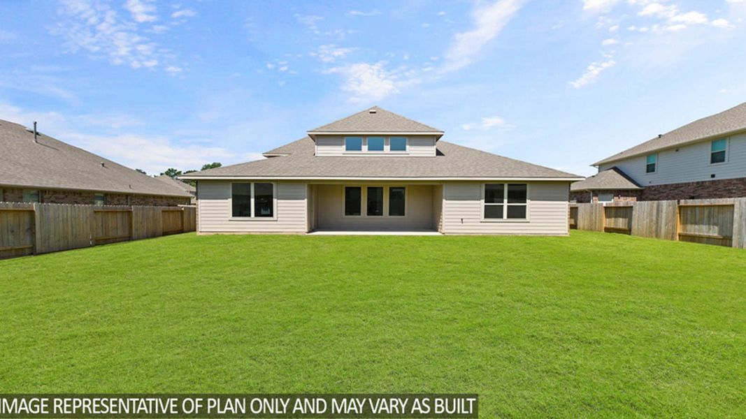 Representative exterior photo of a completed home built from the 2803 by D.R. Horton in River Ranch Estates, Dayton, TX (Image 18).
