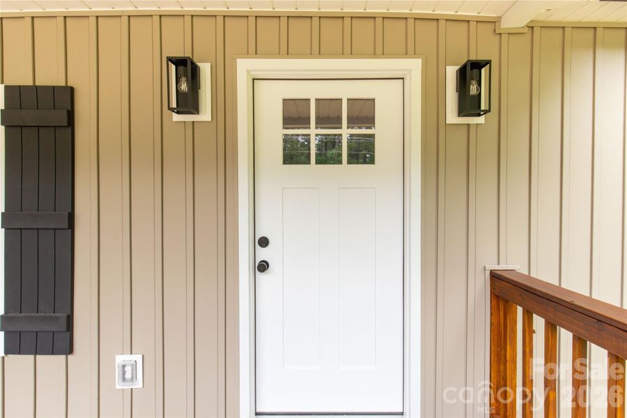 Exterior details and patio area of a home in , Fort Lawn (Image 15).