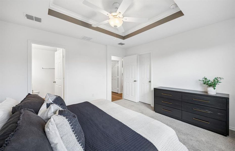 *Model Representation - Spacious owner's suite with private bath