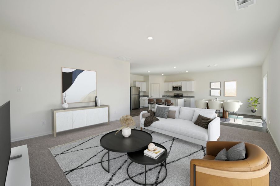 Representative furnished interior of a home built from the Solstice by Starlight Homes in Noble Ridge, Howe (Image 6).