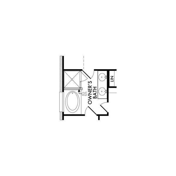 2D floor plan layout for the Lincoln by Impression Homes in Terra Vella, Haslet, TX (Image 5).