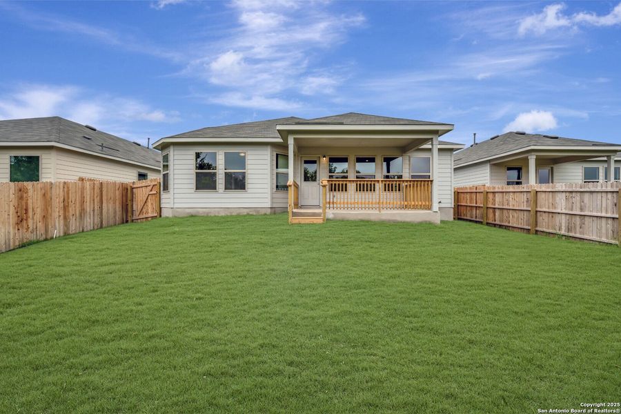 Exterior details and patio area of a home in Winding Brook, San Antonio (Image 22).