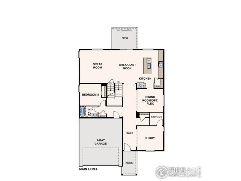2D floor plan layout of this home in Timnath Lakes, Timnath, CO (Image 3).