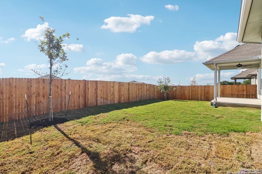 Exterior details and patio area of a home in Legendary Trails - Classic Series, Cibolo (Image 21). Exterior details and patio area of a home in Legendary Trails - Classic Series, Cibolo (Image 21).