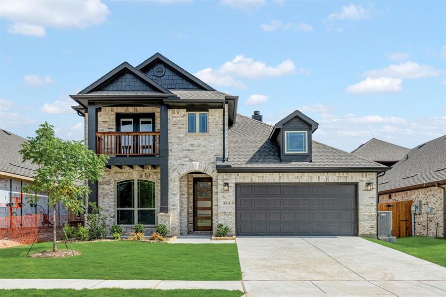 Front exterior of a new home in Anderson Crossing, Trenton, TX, highlighting curb appeal (Image 2). Front exterior of a new home in Anderson Crossing, Trenton, TX, highlighting curb appeal (Image 2).