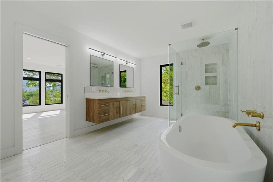 Furnished interior view inside a new home in , Atlanta (Image 6).