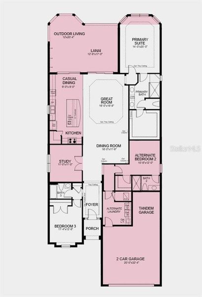 2D floor plan layout of this home in Esplanade at Azario Lakewood Ranch, Bradenton, FL (Image 2). 2D floor plan layout of this home in Esplanade at Azario Lakewood Ranch, Bradenton, FL (Image 2).