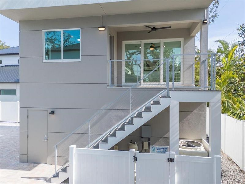 Exterior details and patio area of a home in , Sarasota (Image 29).