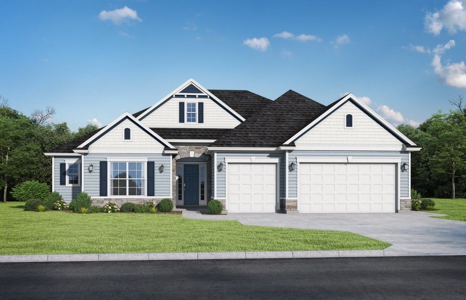 Representative exterior photo of a completed home built from the Lyndhurst by SEDA New Homes in Edwards Creek Estates, Jacksonville, FL (Image 4).
