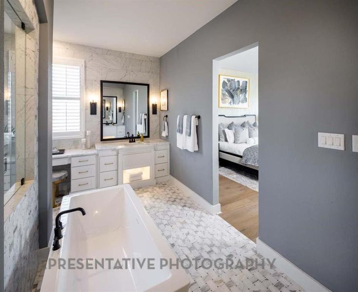 Furnished interior view inside a new home in , Aledo (Image 15).