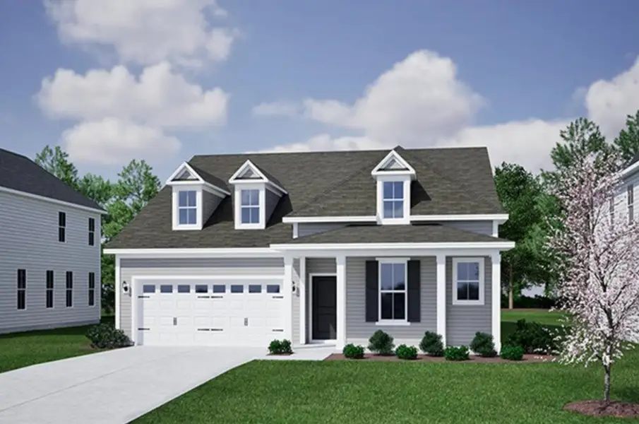 Front exterior of a new home in Cornerstone, Anderson, SC, highlighting curb appeal (Image 1). Front exterior of a new home in Cornerstone, Anderson, SC, highlighting curb appeal (Image 1).