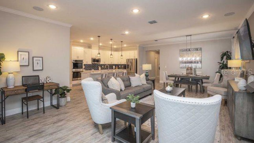 Furnished interior view inside a new home in Oakstone Farms, Leesburg (Image 4). Furnished interior view inside a new home in Oakstone Farms, Leesburg (Image 4).