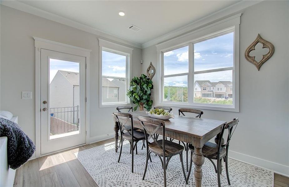 Furnished interior view inside a new home in The Towns at Auburn Station West, Auburn (Image 14).