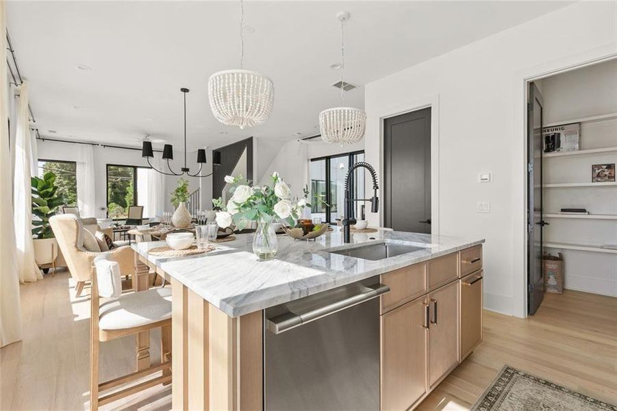 Furnished interior view inside a new home in , Atlanta (Image 41).