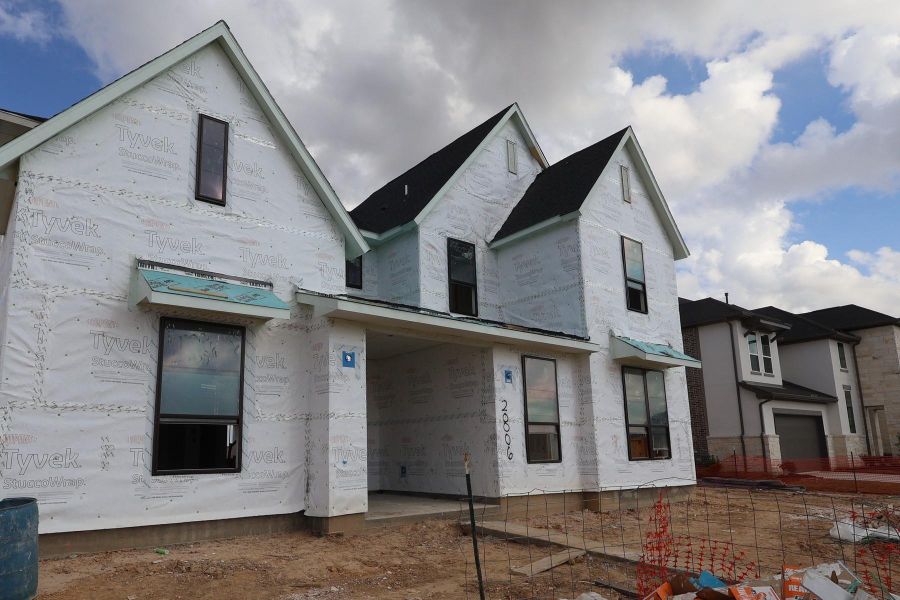 In-progress construction of a new home in Dunham Pointe, Cypress, TX (Image 40). In-progress construction of a new home in Dunham Pointe, Cypress, TX (Image 40).