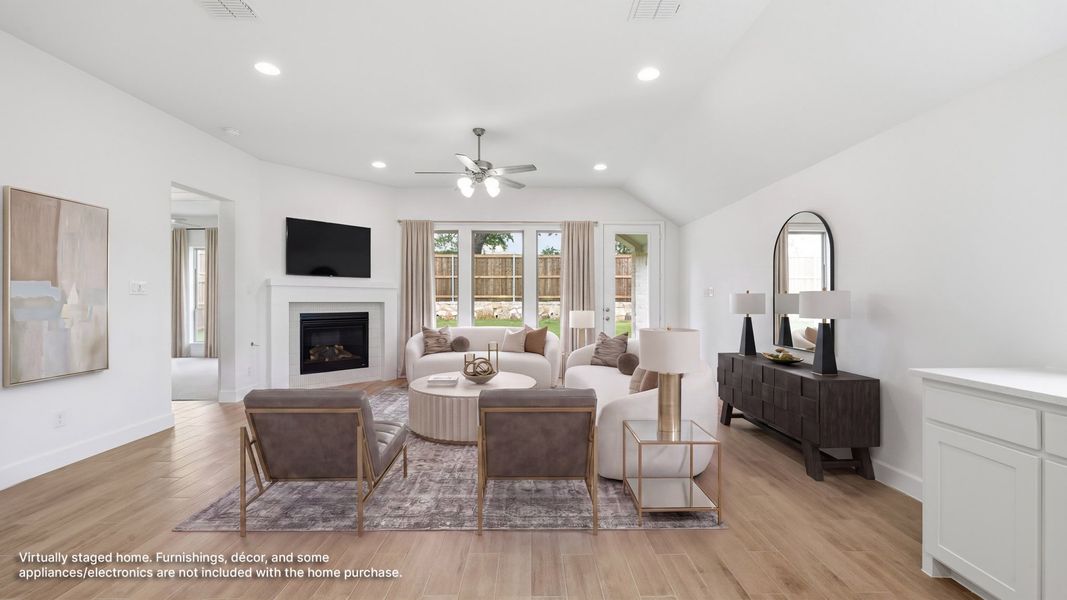 Furnished interior view inside a new home in Trinity Falls, McKinney (Image 8).