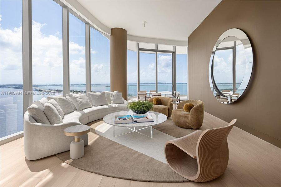 Furnished interior view inside a new home in Una Residences, Miami (Image 24). Furnished interior view inside a new home in Una Residences, Miami (Image 24).