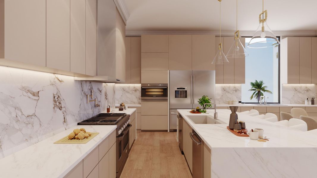 OTC-821-BROWN RES Kitchen Corridor