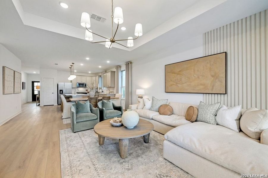 Furnished interior view inside a new home in Nopal Valley, San Antonio (Image 23).