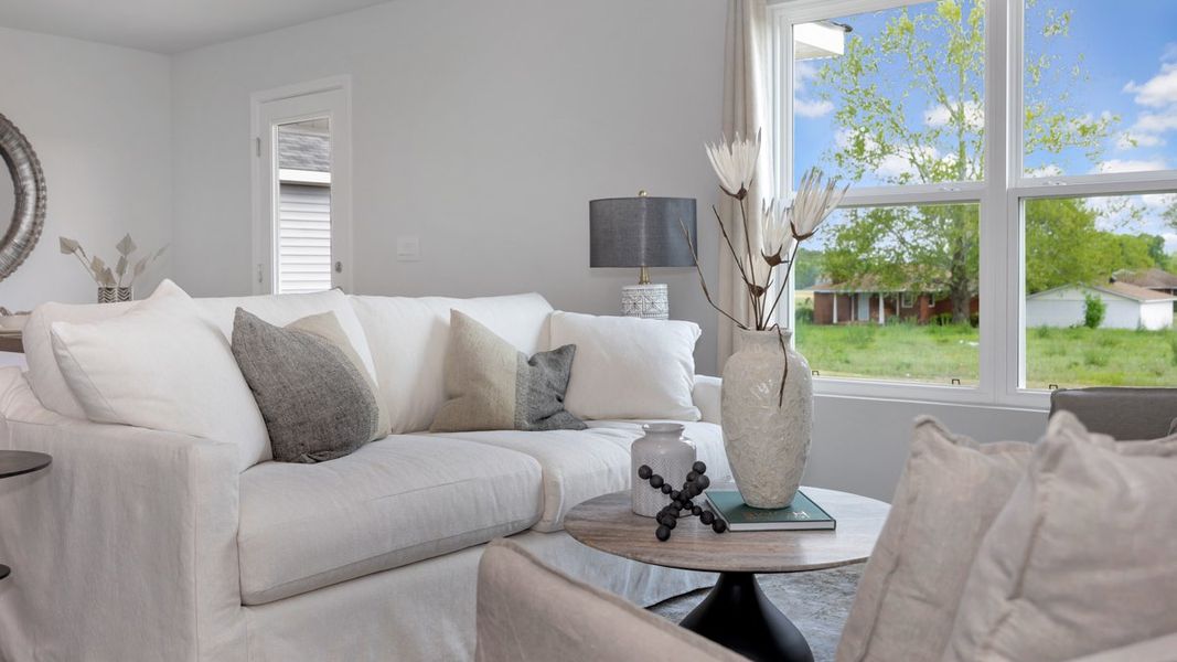Representative furnished interior of a home built from the Aldridge by D.R. Horton in Bailey Park, Fayetteville (Image 20).