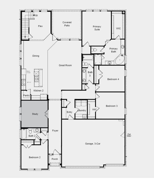 Structural options added include: Study and gourmet kitchen 2.