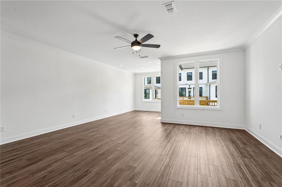 Spacious, unfurnished interior of a new home in Millcroft Townhomes, Buford (Image 49). Spacious, unfurnished interior of a new home in Millcroft Townhomes, Buford (Image 49).