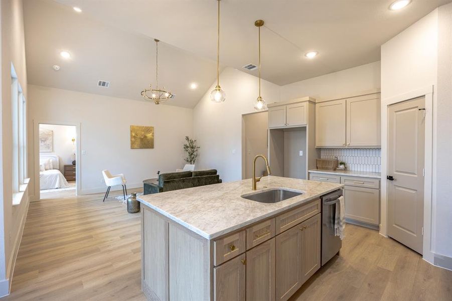 Furnished interior view inside a new home in , Fort Worth (Image 7). Furnished interior view inside a new home in , Fort Worth (Image 7).
