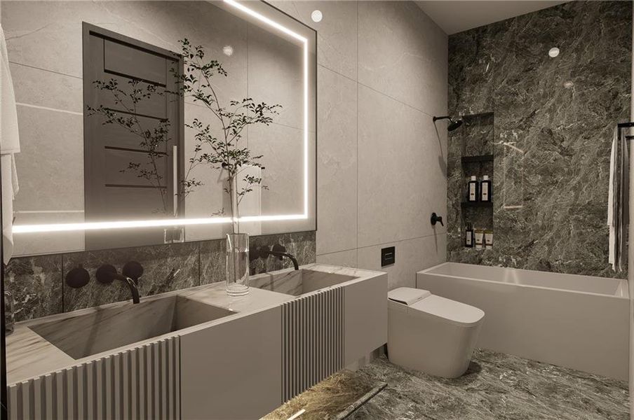 Furnished interior view inside a new home in , Buford (Image 22).