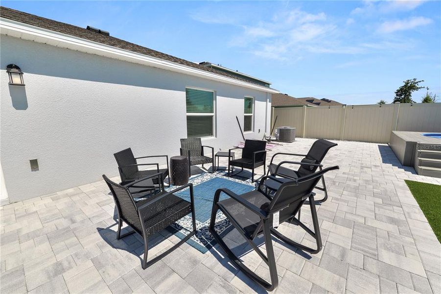 Exterior details and patio area of a home in Hunt Club Groves, Lake Wales (Image 29).