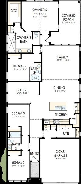 2D floor plan layout of this home in Landmark, Denton, TX (Image 2). 2D floor plan layout of this home in Landmark, Denton, TX (Image 2).