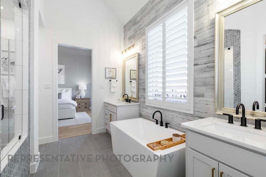 Furnished interior view inside a new home in Santa Rita Ranch: 90ft. lots, Liberty Hill (Image 18). Furnished interior view inside a new home in Santa Rita Ranch: 90ft. lots, Liberty Hill (Image 18).