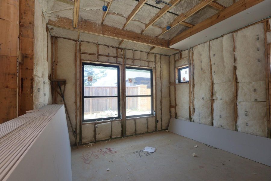 In-progress construction of a new home in The Highlands - Grove Collection, Porter, TX (Image 9).