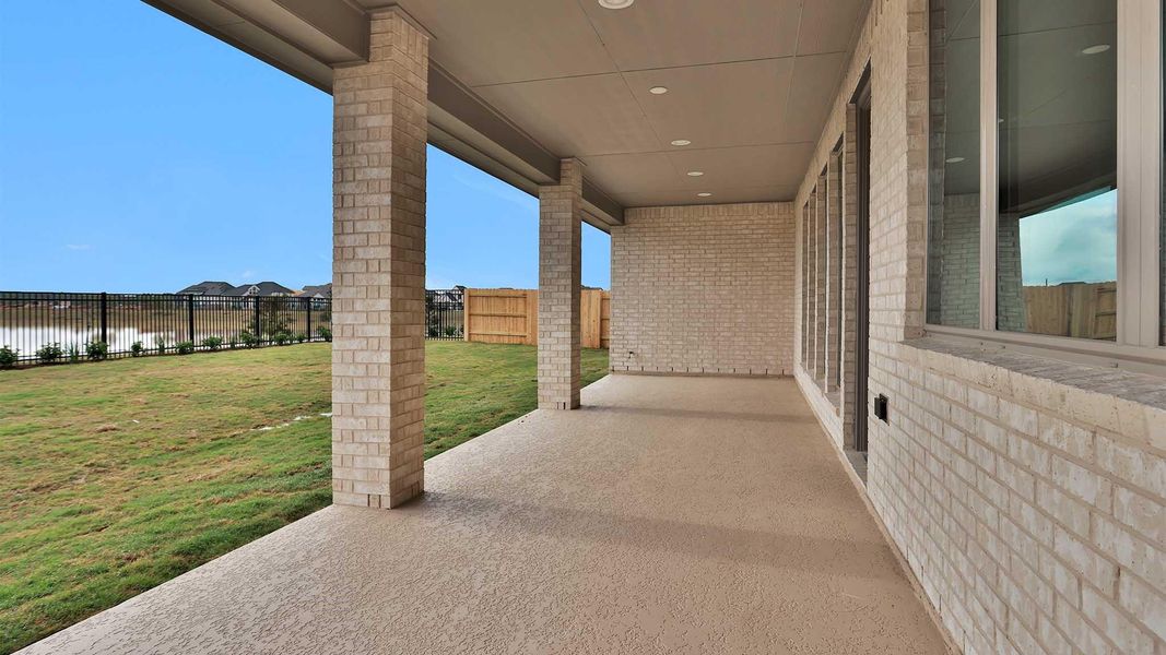 Exterior details and patio area of a home in Elyson, Katy (Image 3).