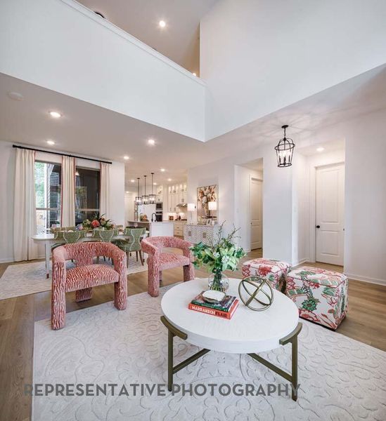 Furnished interior view inside a new home in Bridgeland, Cypress (Image 38).