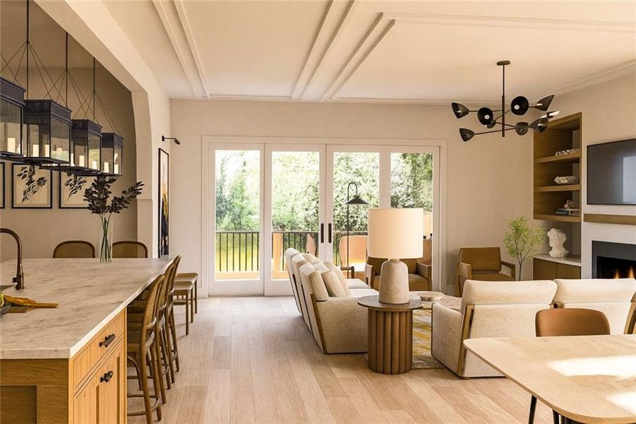 Furnished interior view inside a new home in Echo at Crabapple, Milton (Image 8).