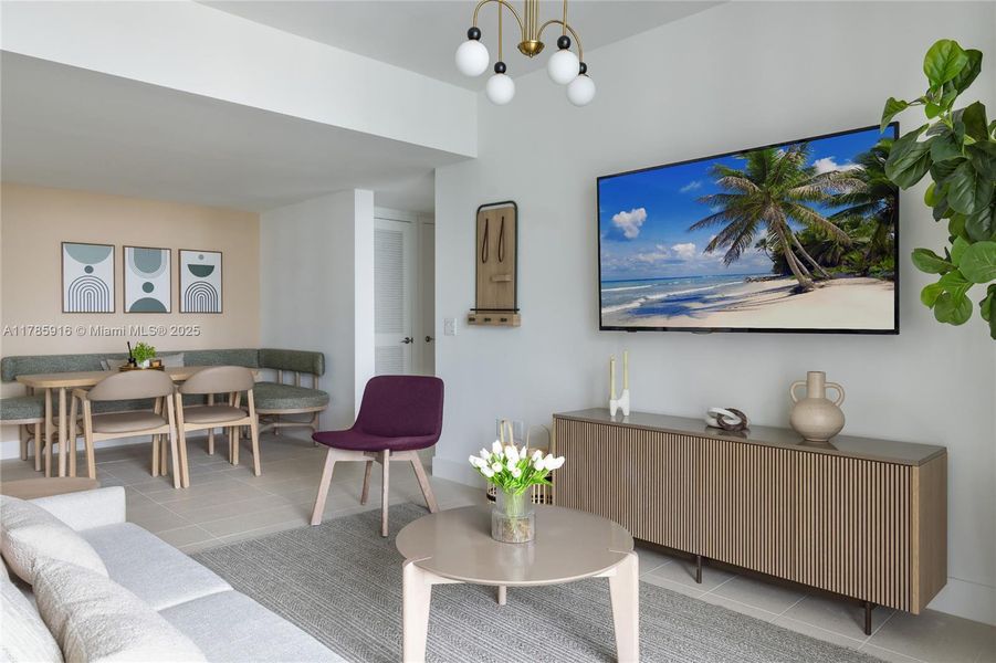 Furnished interior view inside a new home in , Miami (Image 28). Furnished interior view inside a new home in , Miami (Image 28).