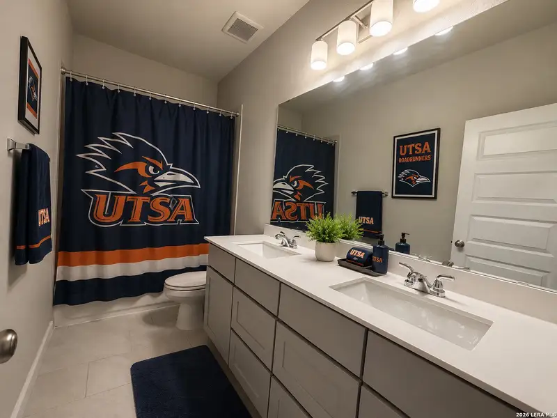 Furnished interior view inside a new home in Bison Ridge, San Antonio (Image 3). Furnished interior view inside a new home in Bison Ridge, San Antonio (Image 3).