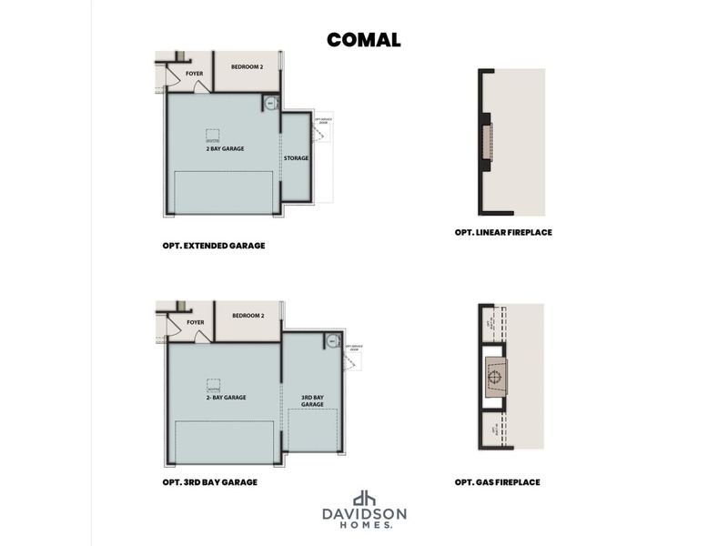 2D floor plan layout for the The Comal F by Davidson Homes LLC in Liberty Estates, Cleveland, TX (Image 5).