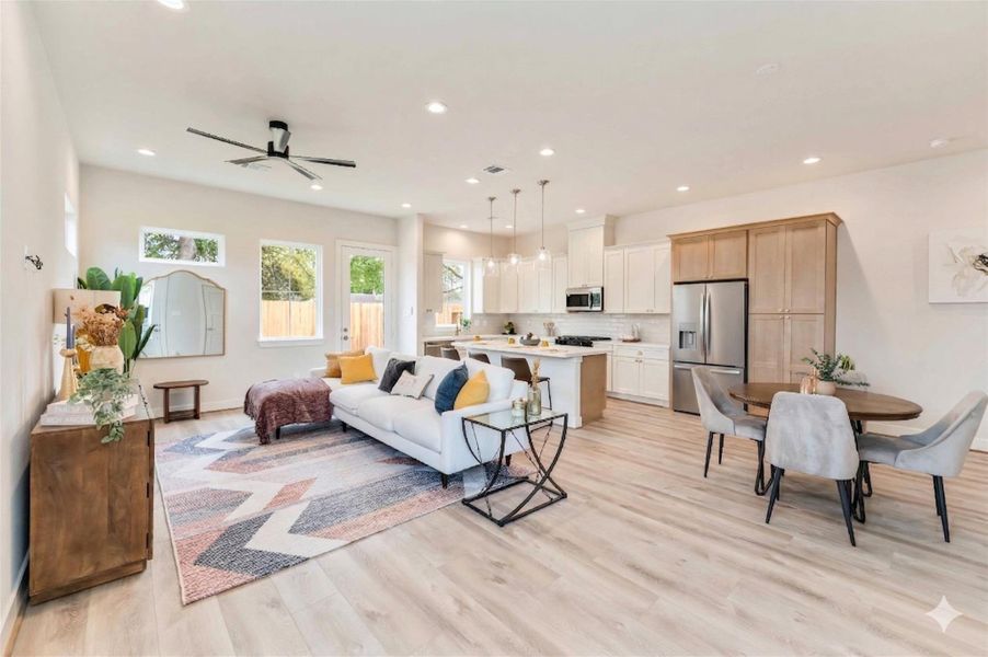 Furnished interior view inside a new home in , Houston (Image 17).